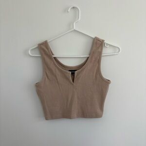 Women's Tan Crop Top